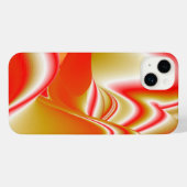 ラブ&金ゴールド抽象芸術3Dレインボワート iPhoneケース (裏面横)