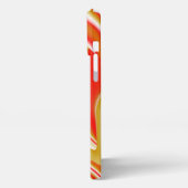 ラブ&金ゴールド抽象芸術3Dレインボワート iPhoneケース (左側面)