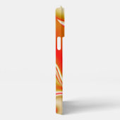 ラブ&金ゴールド抽象芸術3Dレインボワート iPhoneケース (右側面)