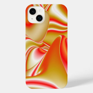 ラブ&金ゴールド抽象芸術3Dレインボワート iPhone 14 PLUSケース