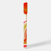 ラブ&金ゴールド抽象芸術3Dレインボワート iPhoneケース (右側面)