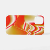 ラブ&金ゴールド抽象芸術3Dレインボワート iPhoneケース (裏面横)