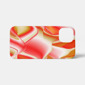 ラブ&金ゴールド抽象芸術3Dレインボワート iPhoneケース (裏面横)