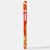 ラブ&金ゴールド抽象芸術3Dレインボワート iPhoneケース (左側面)