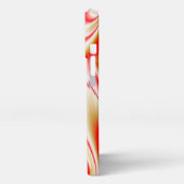 ラブ&金ゴールド抽象芸術3Dレインボワート iPhoneケース (左側面)