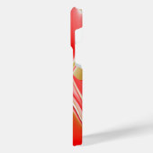 ラブ&金ゴールド抽象芸術3Dレインボワート iPhoneケース (左側面)