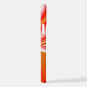 ラブ&金ゴールド抽象芸術3Dレインボワート iPhoneケース (右側面)