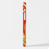 ラブ&金ゴールド抽象芸術3Dレインボワート iPhoneケース (左側面)