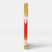 ラブ&金ゴールド抽象芸術3Dレインボワート iPhoneケース (右側面)