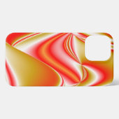 ラブ&金ゴールド抽象芸術3Dレインボワート iPhoneケース (裏面横)