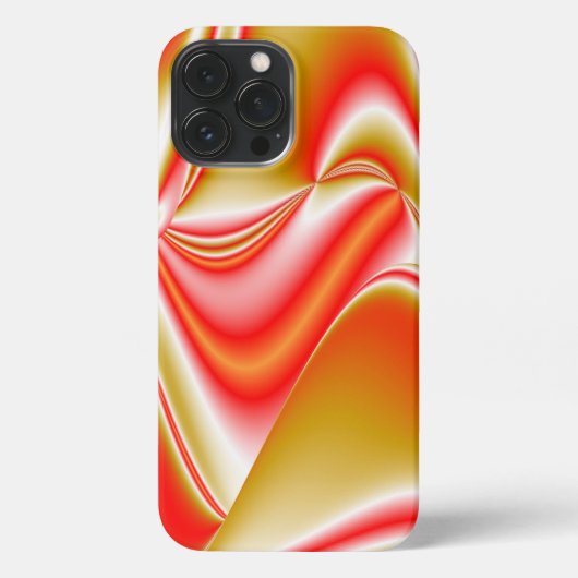 ラブ&金ゴールド抽象芸術3Dレインボワート iPhoneケース (裏面)