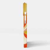 ラブ&金ゴールド抽象芸術3Dレインボワート iPhoneケース (左側面)