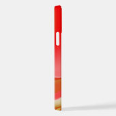 ラブ&金ゴールド抽象芸術3Dレインボワート iPhoneケース (右側面)