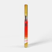 ラブ&金ゴールド抽象芸術3Dレインボワート SAMSUNG GALAXYケース (右側面)