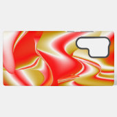 ラブ&金ゴールド抽象芸術3Dレインボワート SAMSUNG GALAXYケース (裏面横)