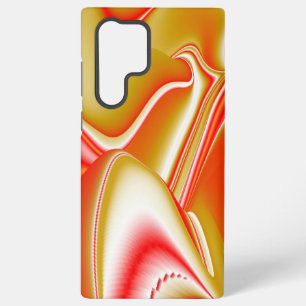 ラブ&金ゴールド抽象芸術3Dレインボワート SAMSUNG GALAXY S22 ULTRAケース