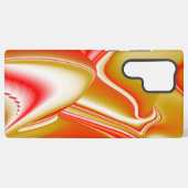 ラブ&金ゴールド抽象芸術3Dレインボワート SAMSUNG GALAXYケース (裏面横)