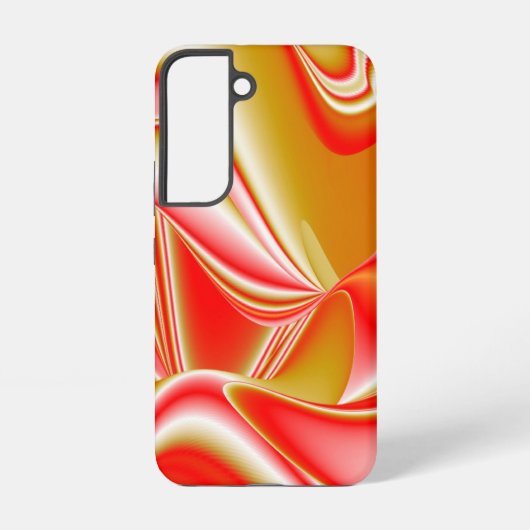 ラブ&金ゴールド抽象芸術3Dレインボワート SAMSUNG GALAXYケース (裏面)