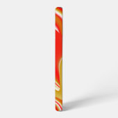 ラブ&金ゴールド抽象芸術3Dレインボワート SAMSUNG GALAXYケース (左側面)