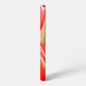 ラブ&金ゴールド抽象芸術3Dレインボワート SAMSUNG GALAXYケース (左側面)