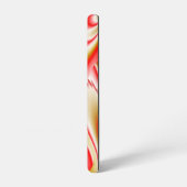 ラブ&金ゴールド抽象芸術3Dレインボワート SAMSUNG GALAXYケース (左側面)