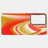 ラブ&金ゴールド抽象芸術3Dレインボワート SAMSUNG GALAXYケース (左側面)