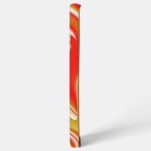 ラブ&金ゴールド抽象芸術3Dレインボワート SAMSUNG GALAXYケース (左側面)