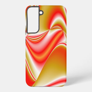 ラブ&金ゴールド抽象芸術3Dレインボワート SAMSUNG GALAXY S22+ケース