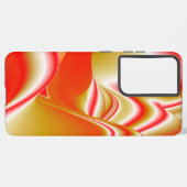 ラブ&金ゴールド抽象芸術3Dレインボワート SAMSUNG GALAXYケース (裏面横)