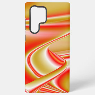 ラブ&金ゴールド抽象芸術3Dレインボワート SAMSUNG GALAXY S22 ULTRAケース