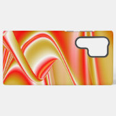 ラブ&金ゴールド抽象芸術3Dレインボワート SAMSUNG GALAXYケース (裏面横)