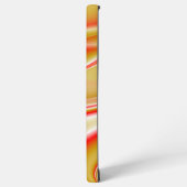 ラブ&金ゴールド抽象芸術3Dレインボワート SAMSUNG GALAXYケース (左側面)