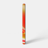 ラブ&金ゴールド抽象芸術3Dレインボワート SAMSUNG GALAXYケース (左側面)