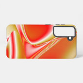 ラブ&金ゴールド抽象芸術3Dレインボワート SAMSUNG GALAXYケース (裏面横)