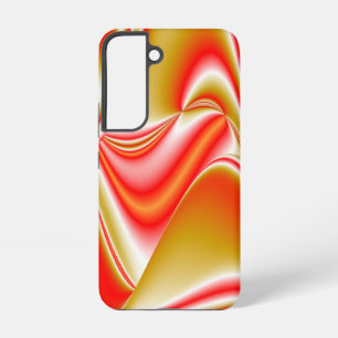 ラブ&金ゴールド抽象芸術3Dレインボワート SAMSUNG GALAXY S22ケース