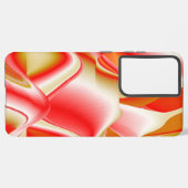 ラブ&金ゴールド抽象芸術3Dレインボワート SAMSUNG GALAXYケース (裏面横)