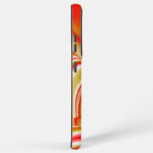 ラブ&金ゴールド抽象芸術3Dレインボワート SAMSUNG GALAXYケース (右側面)