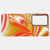 ラブ&金ゴールド抽象芸術3Dレインボワート SAMSUNG GALAXYケース (左側面)