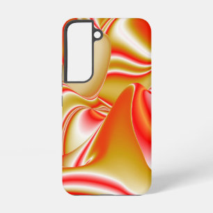 ラブ&金ゴールド抽象芸術3Dレインボワート SAMSUNG GALAXY S22ケース