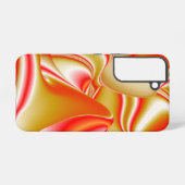ラブ&金ゴールド抽象芸術3Dレインボワート SAMSUNG GALAXYケース (裏面横)