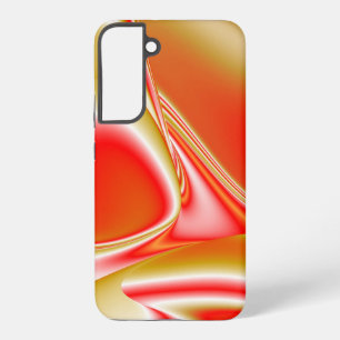 ラブ&金ゴールド抽象芸術3Dレインボワート SAMSUNG GALAXY S22+ケース