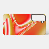 ラブ&金ゴールド抽象芸術3Dレインボワート SAMSUNG GALAXYケース (裏面横)
