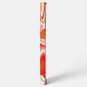 ラブ&金ゴールド抽象芸術3Dレインボワート SAMSUNG GALAXYケース (左側面)