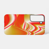 ラブ&金ゴールド抽象芸術3Dレインボワート SAMSUNG GALAXYケース (裏面横)