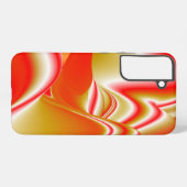 ラブ&金ゴールド抽象芸術3Dレインボワート SAMSUNG GALAXYケース (裏面横)