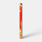 ラブ&金ゴールド抽象芸術3Dレインボワート SAMSUNG GALAXYケース (左側面)