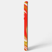 ラブ&金ゴールド抽象芸術3Dレインボワート SAMSUNG GALAXYケース (裏面横)