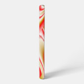 ラブ&金ゴールド抽象芸術3Dレインボワート SAMSUNG GALAXYケース (左側面)