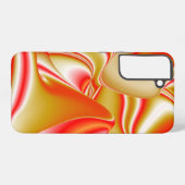 ラブ&金ゴールド抽象芸術3Dレインボワート SAMSUNG GALAXYケース (裏面横)