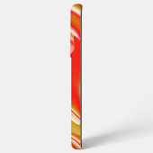 ラブ&金ゴールド抽象芸術3Dレインボワート SAMSUNG GALAXYケース (左側面)